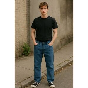 Carhartt Jeans Men’s Relaxed Fit Blue Denim Workwear Straight Leg USA‎ 38X30